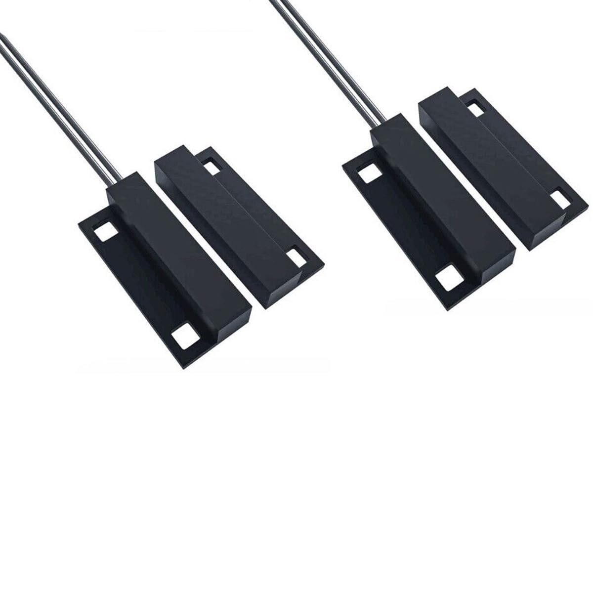 MC-38 NC Surface Mount Wired Security Window Door Contact Sensor Alarm Magnetic Reed Switch, for Home Security and Burglar Alarm Systems, Sets of 2, Brown