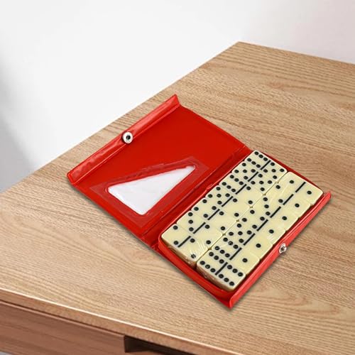 Juego de Domino Double Six con 28 Fichas y Estuche Rojo miniatura 2