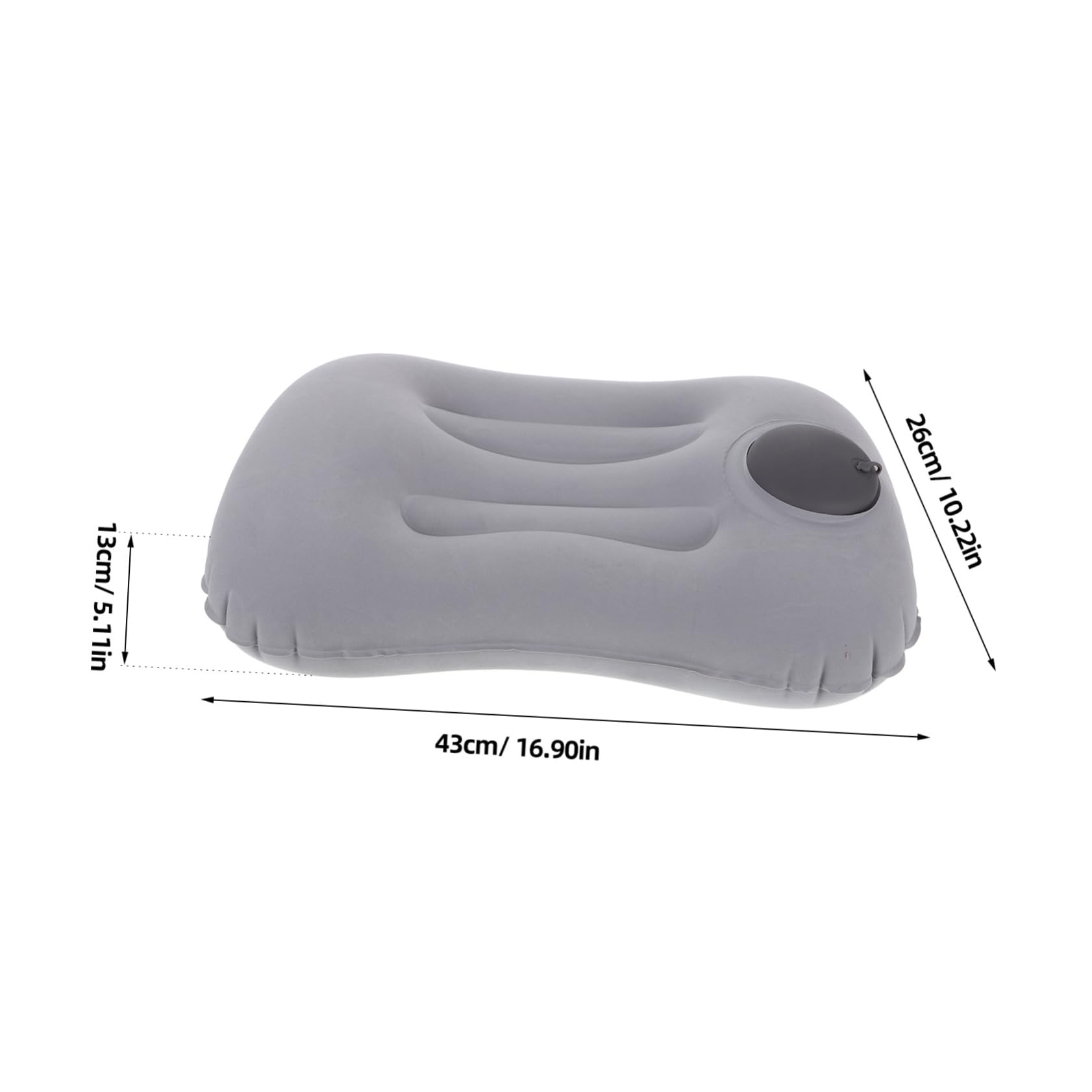 GRIRIW Portable Inflatable Pillow for Travel Neck and Back Support Easy to Clean Compact Design Beach Hiking Airplane