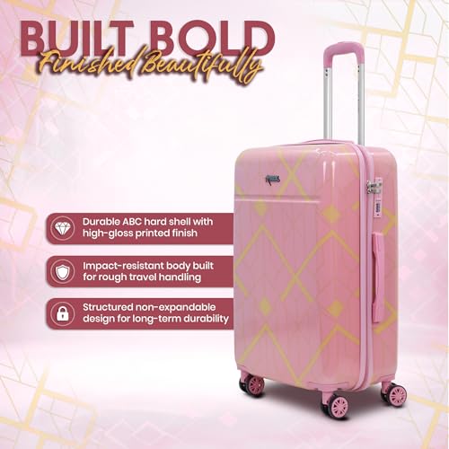 Image of AMERICAN TRAVELLER Spider Trolley Bag Single | 360 Rotatable Wheels | Large Polycarbonate Hardshell, Lightweight Expandable, 360 Rotatable Wheels, TSA Type Lock