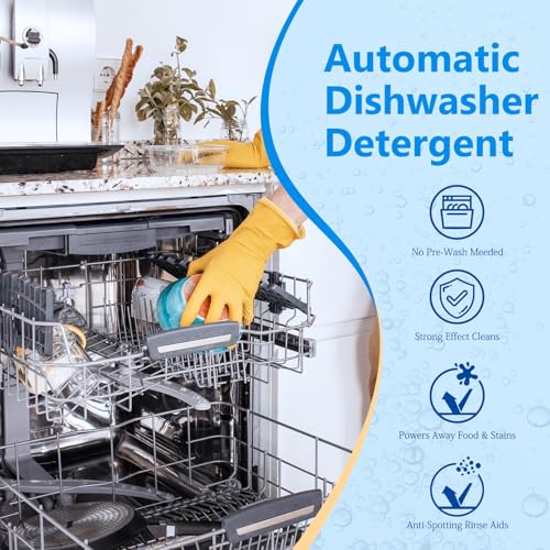Image of 200 Count Dishwasher Pods, No Pre-Rinse Dishwasher Detergent Soap On Stain and Grease, Leaving a Virtually Spotless Shine,Dishwasher Detergent for Deep Cleaning