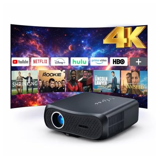 1000ANSI/13000Lm Outdoor Projector in Daylight,4K Smart Projector Apps Streaming Video, Ultra HD Home Theater Movie Projector 5G WiFi Bluetooth for iPhone Laptop,Android 9.0,2G+16G Memory,LAN,HDMI USB