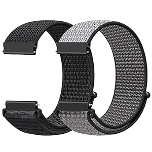 Runostrich Nylon Armband 18mm 19mm 20mm 22mm 24mm Sport Loop Schnellverschluss Uhrenarmband Aatmungsaktive Verstellbarer Ersatzarmband für Damen Herren
