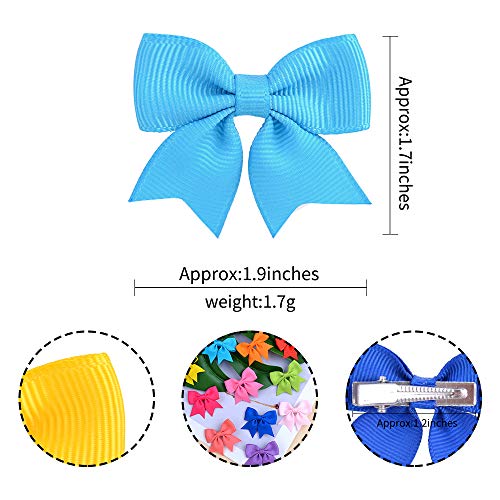 Choicbaby 40Pcs Baby Girls 2Inches Grosgrain Boutique Solid Color Ribbon Hair Bows Alligator Clips Hair Accessories For Teens Infants Kids Toddlers Children And Big Girls thumb #2