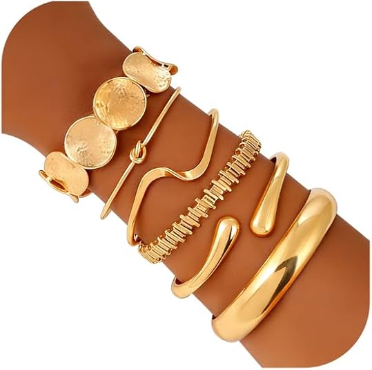 ILGANT Chunky Gold Cuff Bangle Bracelets: Lightweight, Stackable Fashion