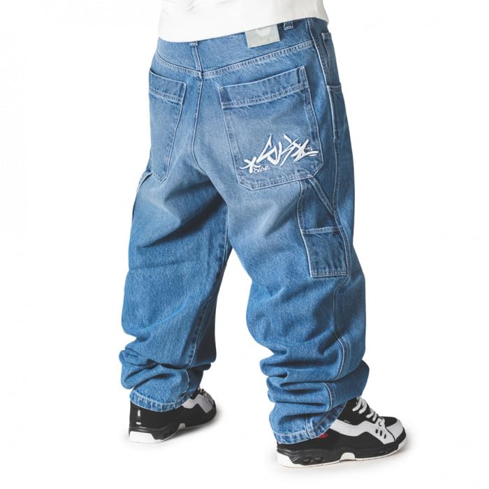 Jeans Baggy The Blueskin Skate - Pantalon Hip-Hop Avec Poche Secrète - Couleur Noir - Neuf Avec étiquettes