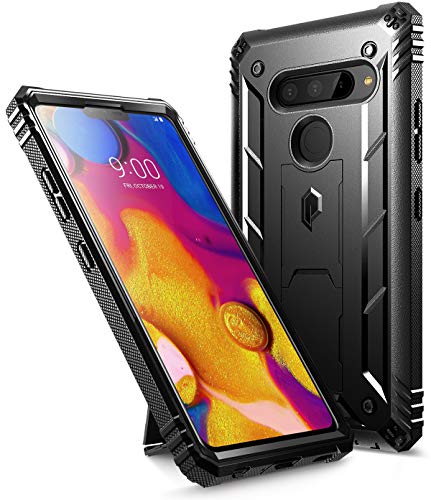 LG V40 ThinQ Rugged Case, LG V40 Rugged Case, Poetic Revolution [360 Degree Protection] Full-Body Rugged Heavy Duty Case with [Built-in-Screen Protector] for LG V40 / LG V40 ThinQ (2018) - Black