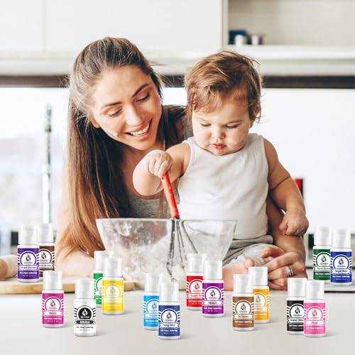 Image of Gel Food Coloring Set - 24 Colors x 0.7 oz Concentrated Gel Based Food Dye for Baking, Icing, Cake Decorating, Cookies & Fondant