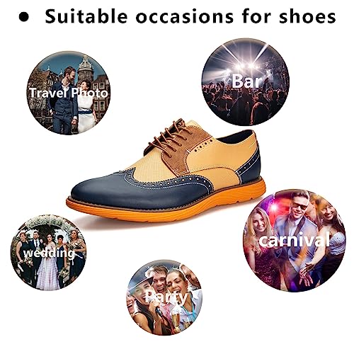 Meijiana Men's Oxford Shoes Dress Shoes Men's Lightweight lace-up Fashion Shoes4