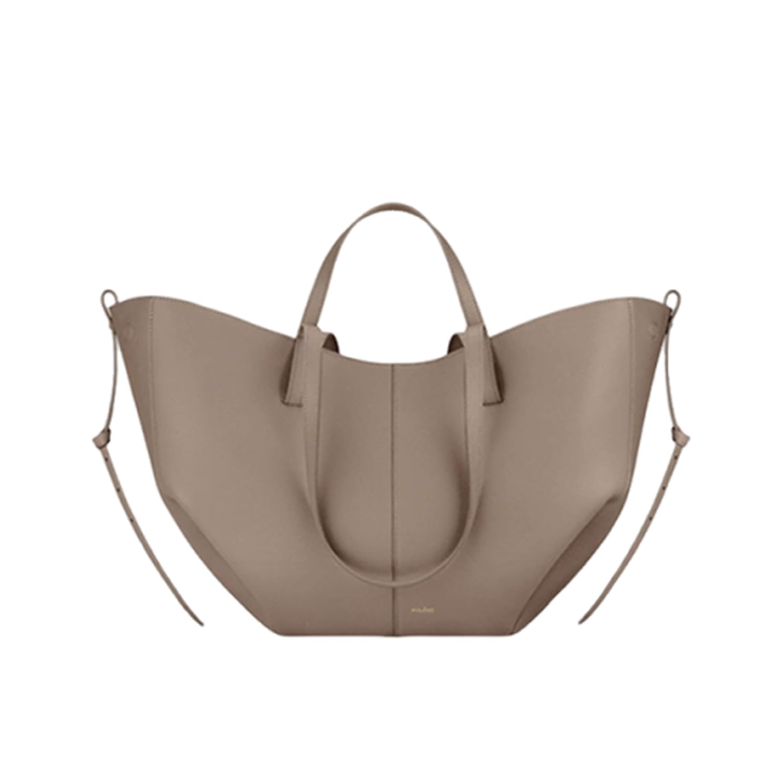 CORIOS Damen Handtasche Flügeltasche Cyme Rindsleder Schultertaschen Eimer Taschen Große Kapazität Tragetasche Elegant Tote Beutel Henkeltaschen 2pcs für Reise Arbeit Shopper Alltag Grau L