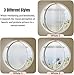 HEFJIAYCIQ 360° Rotation Around Center Round Window, Aluminium Alloy Frame Tempered Glass Window with Handles, for Bathroom, Kitchen, Living Room, Attic, Office, Cafe,White 1,95cm/37.3in