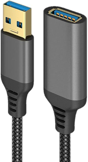 Amazon Brand - Eono USB 3.0 Extension Cable 1m, USB 3.0 A Male to A Female USB Extender Lead 5Gbps High Speed Data Transfer Compatible with Printer, Scanner, Keyboard, Oculus Rift, Camera, Black