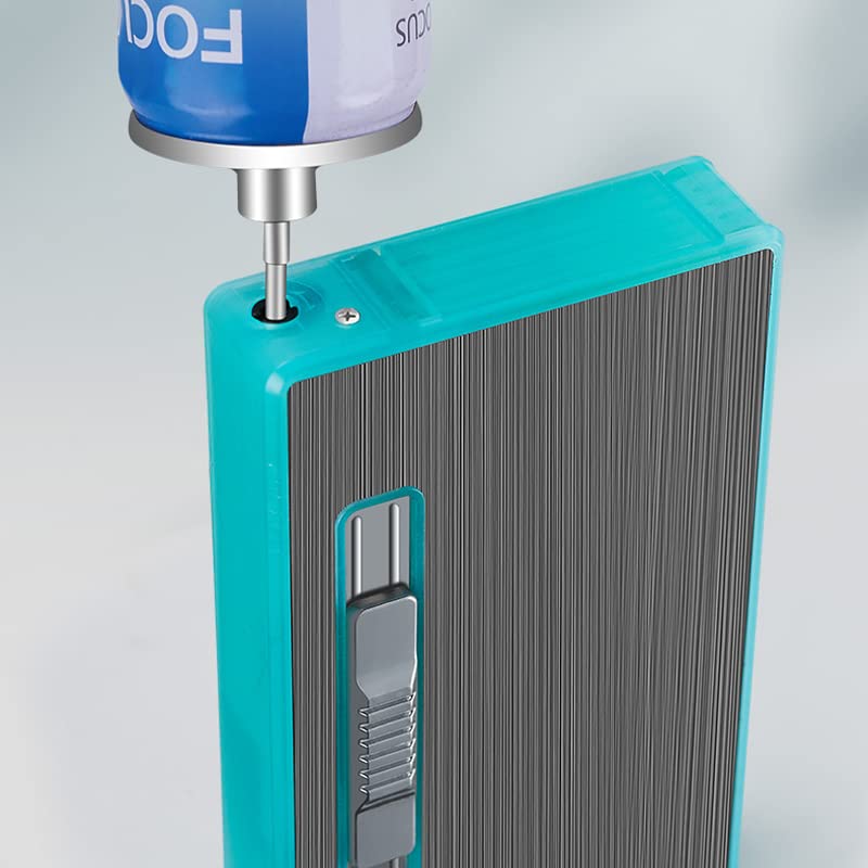 Miniatura 5 de Caja de cigarrillos con mechero paquete completo de 20 cajas de cigarrillos delgadas soporte de eyección automática con encendedores de antorcha