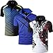 jeansian Men's 3 Packs Sport Quick Dry Short Sleeves Polo T-Shirt Tee Tshirt Golf Tennis Bowling Fit LSL195