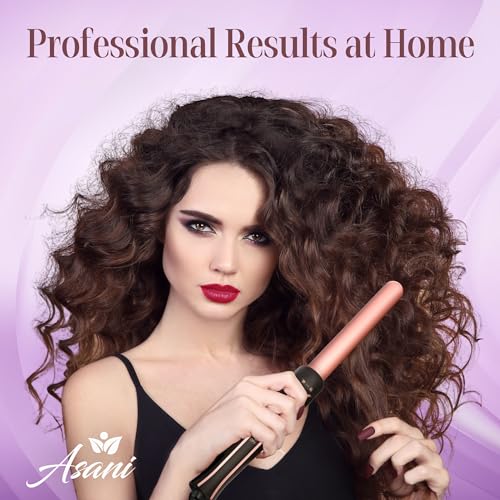 Asani Curling Iron Wand Set 6-in-1 - Beachwaver Hair Curler with 3 Barrel Hair Crimper, Tapered, Spiral Curling Iron - Fast Heating Travel Hot Styling Tools for Women with Dual Voltage (110-240V AC)