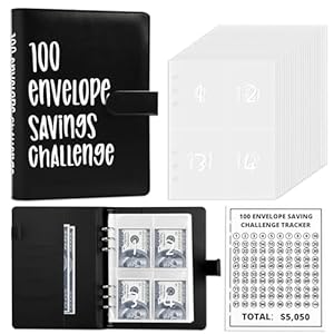 Bleakteir 100 Umschläge Sparherausforderung Ordner 001B