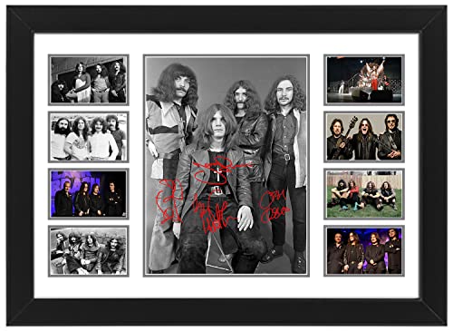 Black Sabbath Signed Poster Print - Limited Edition Autograph Fan Gift – Collectible Memorabilia Merchandise (Framed A4 (30x21cm))