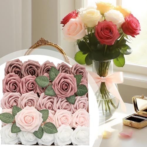 Fleurs de mariage dégradées lot de 25 pour décoration de table réaliste - 4