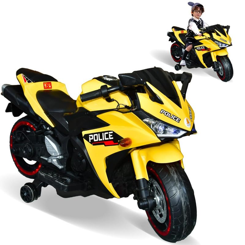 Wembley R3 Electric Bike for Kids Battery Operated Ride on Toy Mini Baby Bike for Kids 3+ Years Boys & Girls with Foot Accelerator Bluetooth Music & Light -Yellow (B0CVN8GXQN) Amazon Price History, Amazon Price Tracker
