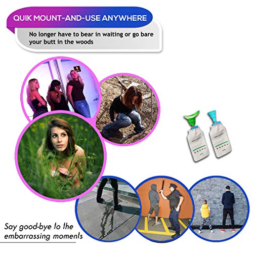 NAXER Urinal for Women and Men Portable Family Set, Collapsible Female Urinal Easy Wee Female Urination Device, Spill-Proof Pee Funnel with 4 Disposable Urinal Bags - Thumbnail 5