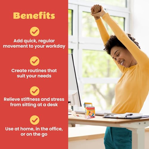 75 Desk Workout Cards – Move More at Work with 50 Easy Bodyweight Exercises & 25 Stretches – Compact 3.5" x 2.5” Chair Exercise Cards for Home or Office - No Equipment Needed and Beginner Friendly - Image 6