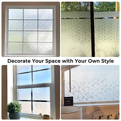Coavas FBA_05DJL Window Privacy Film Frosted Glass Window Clings Bathroom Frosting Window Stickers Decorative Heat Uv Blocking Window Coverings Static Cling thumb #4