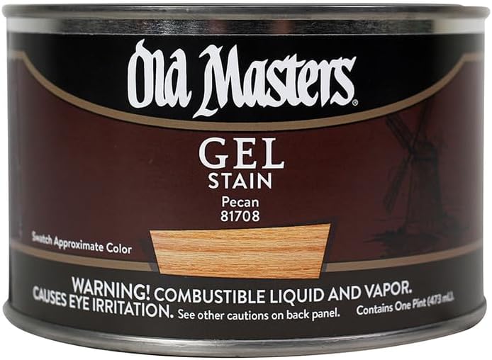 Old Masters Semi-Transparent Pecan Oil-Based Gel Stain 1 pt.