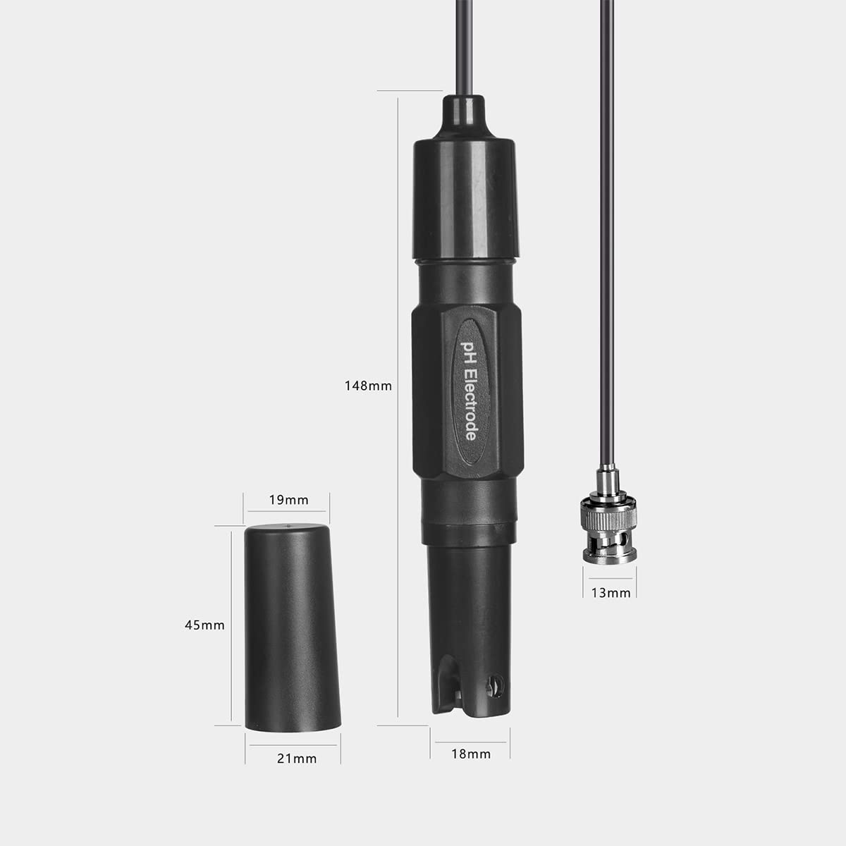 Medidor de pH portátil de alta precisión, pantalla de retroiluminación, probador de calidad del agua para agua potable latoria, hidroponía, acuario, piscina, blanco, PH-3012B