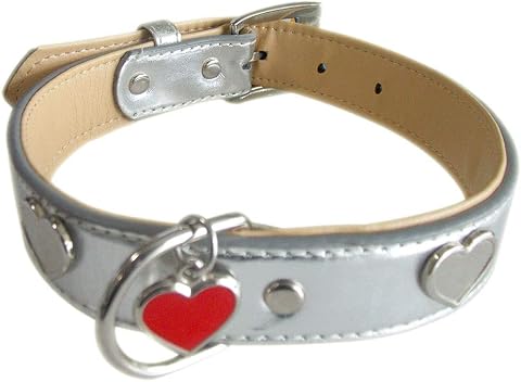 Eastland Köpek Boyun Tasması, Deri, Kalp Desenli