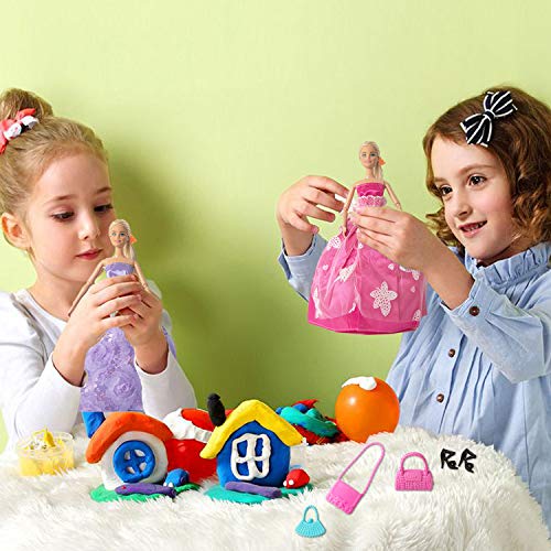 SOTOGO 200 Pieces Doll Clothes and Accessories for 11.5 Inch Girl Doll Different Occasions Include 32 Sets Handmade Doll Grown Outfits Fashion Party Dresses and 168 Pieces Different Doll Accessories