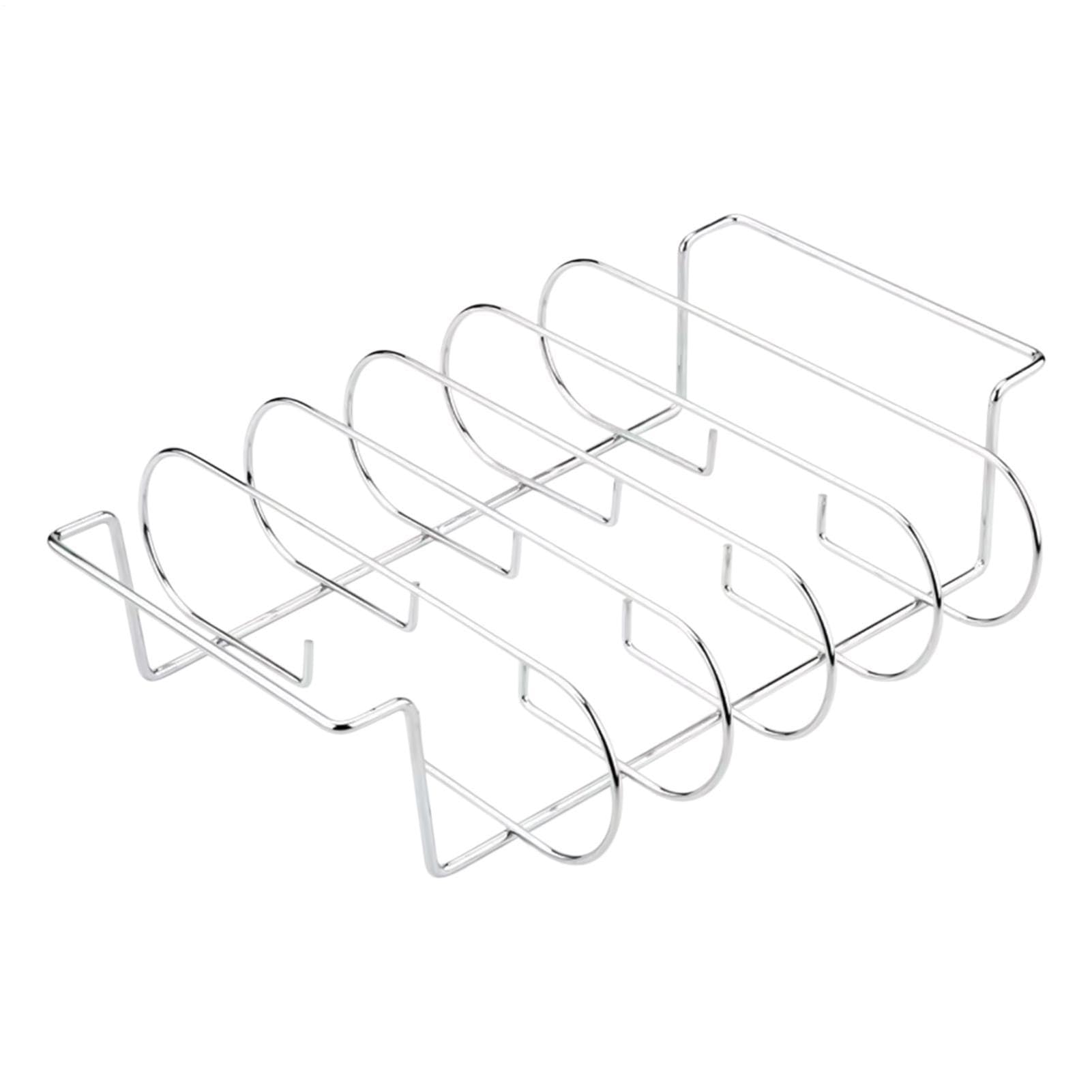 Supporto per Costine da Griglia Portabistecca Accessorio BBQ Lavabile In | Rack per BBQ in Acciaio al Carbonio Per Preparazione, Riposo, Arrostitura, Cottura Al Forno, Cottura, Cucin