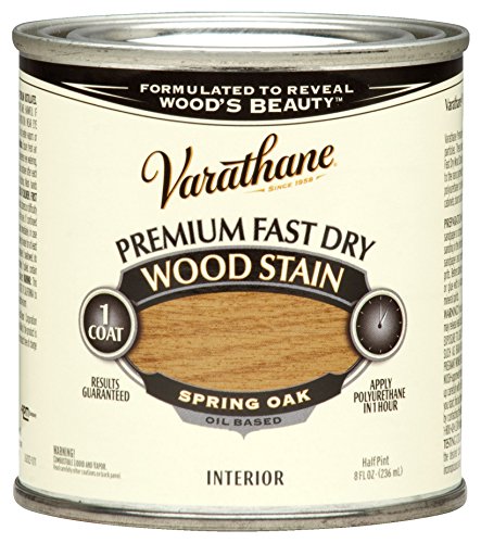 Rust-Oleum 262023 Spring Oak Varathane Premium Fast Dry Wood Stain, 2 Pint Can (Pack of 4)