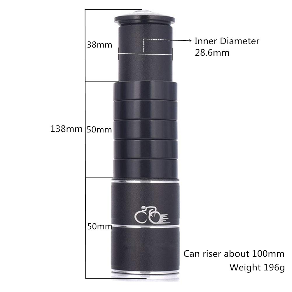 WASAGA Potence Réglable Vélo ±60° Riser – Alliage Aluminium 110/120 Mm, Pour Guidon 25,4/31,8 Mm, Confort VTT Route Fixie