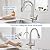 TSIBOMU 3 Way Kitchen Sink Faucet with Drinking Water Faucet, 2 Handle 3 in 1 Pull Down Kitchen Faucet with Water Filter Purifier Faucets (Brushed Nickel)