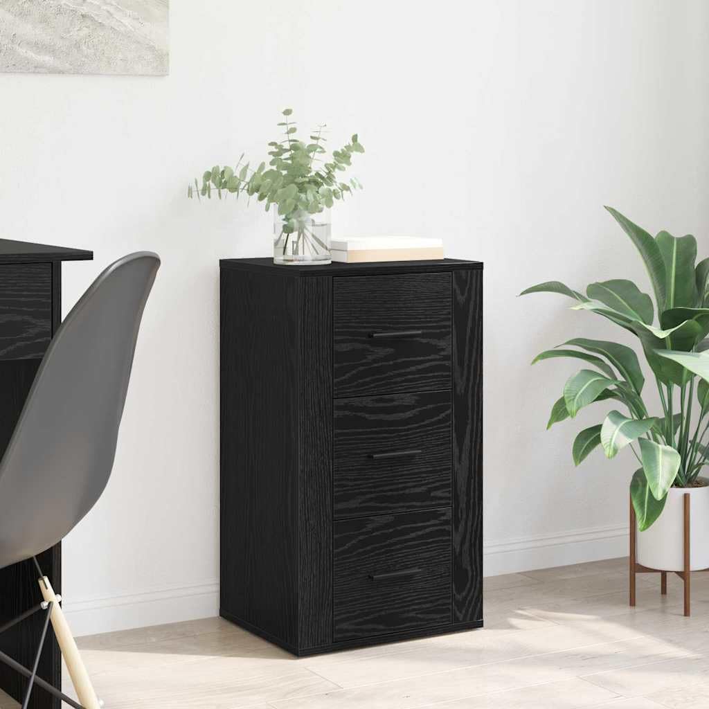 Générique Buffet avec tiroir Chêne Noir 40 x 33 x 70 cm Bois d'ingénierie,Meubles,Armoires & Meubles de Rangement,Buffets & bahuts,Noir,20.16 KG,881002