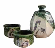 陶芸作品 取手付き酒器(1点もの) 作家:「哲瓶」 陶芸作品 取手付き