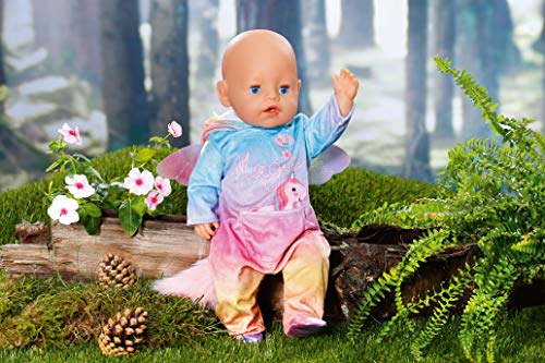 BABY-born-Fantasy-Unicorn-Onesie-for-43-cm-Dolls-Easy-for-Small-Hands-Creative-Play-Promotes-Empathy-and-Social-Skills-For-Toddlers-3-Years-and-Up-Includes-Fluffy-Mane-Unicorn-Horn-and-Pocket