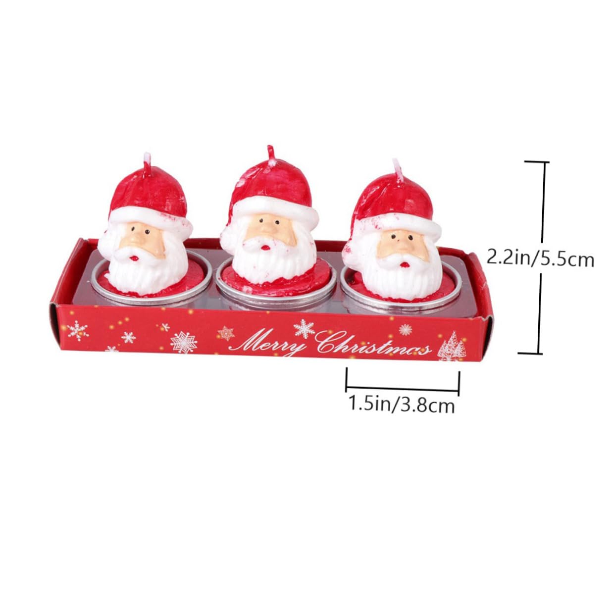 Outanaya 6pcs Christmas Candles Assorted Snowman Santa Claus Designs for Home Decor Festive Candle Adornment for Warm Holiday Atmosphere for Cafes Bars and Restaurants