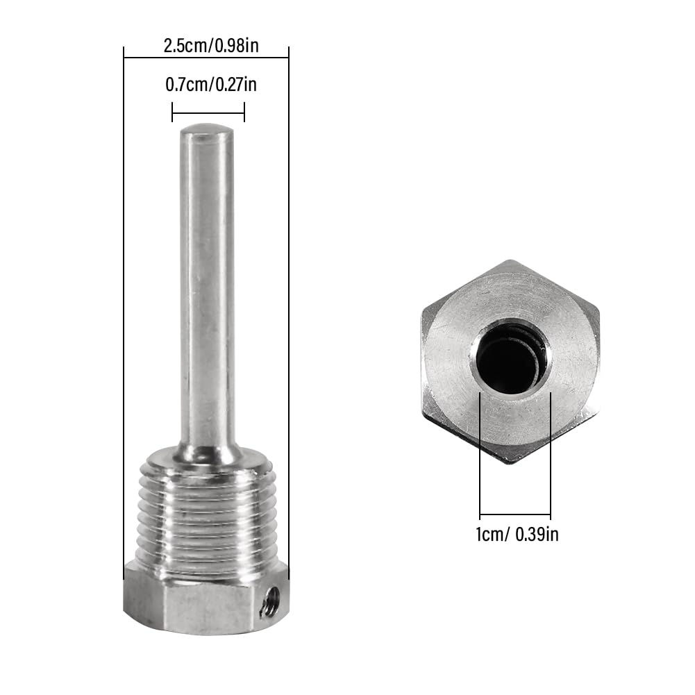 2 Stück Tauchhülse Edelstahl G1/2 - Schutzrohr Für Temperatursensor