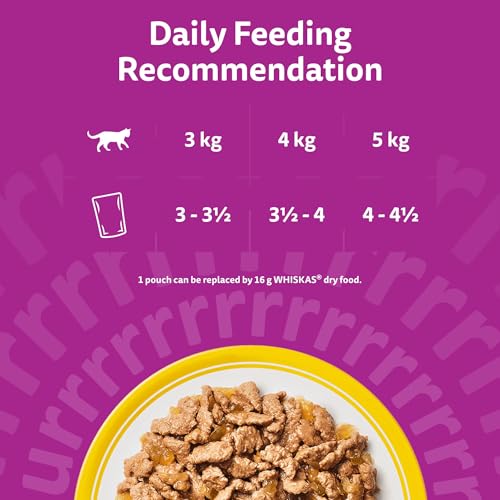 WHISKAS Senior 7+ Wet Cat Food in Jelly 40x85g Poultry Feasts - Image 5