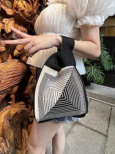 Bolso de mano para mujer con correa negra miniatura 4