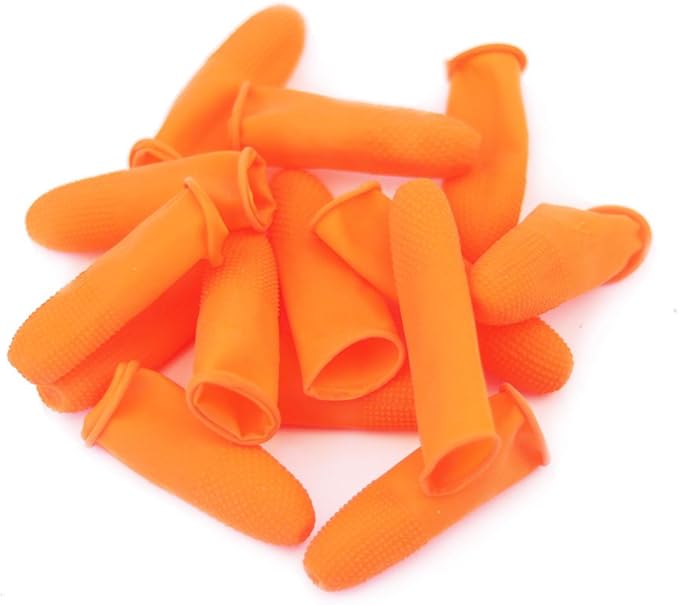 COOSKIN Latex Finger Cots Reusable Rubber Fingertips