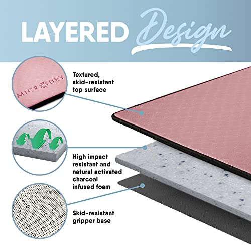 MICRODRY Deluxe Fitness Exercise Yoga Mat for Home & Gym, Extra Thick for High Impact Training, Multi Layered Skid Resistant Surface, Odor Neutralizing with Carrying Strap - Image 4