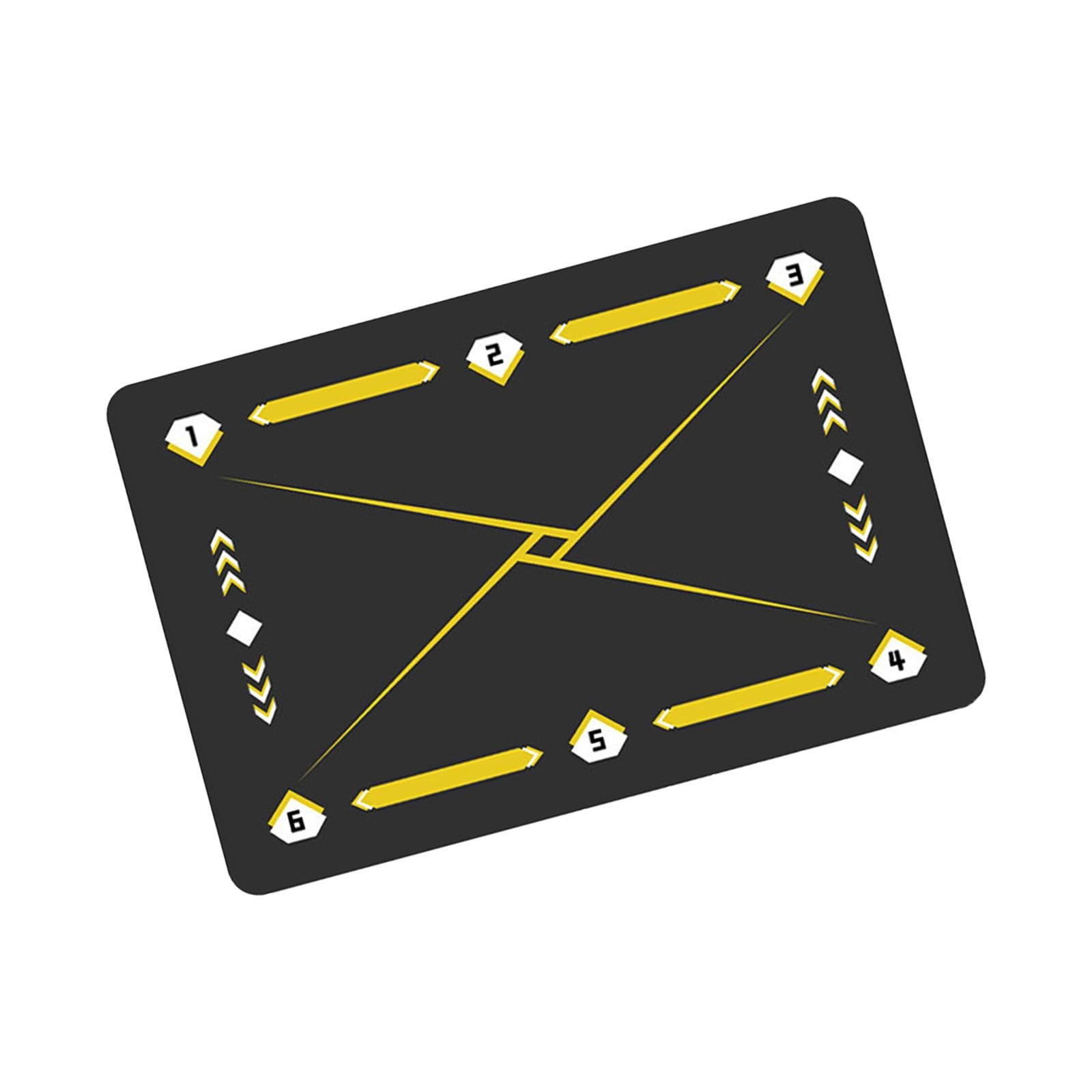 HEAVENGLOW Football Footstep Training Mat Mini for Athletes Soccer Enthusiasts Children Dark Gray Yellow-Sporting Goods-Team Sports-Soccer-Training Aids-1 Football Footstep Training Mat-image-27
