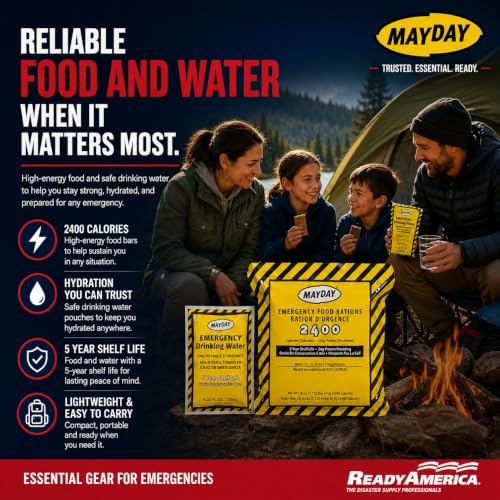 Ready America 70180 72 Hour Emergency Kit, 1-Person, 3-Day Backpack, Includes First Aid Kit, Survival Blanket, Emergency Food Portable Disaster Preparedness Go-Bag for Earthquake, Fire, Flood - Image 3