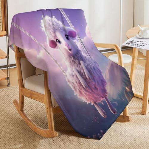 Manta de oveja de 100x130 cm para cama y sofá 5