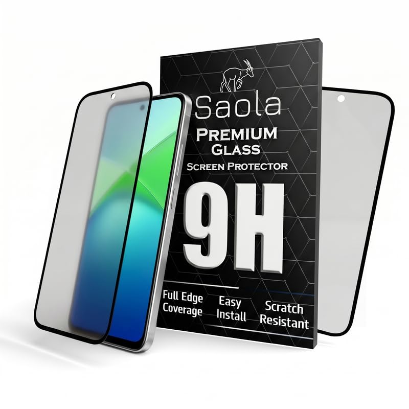 Image of Saola Anti-Glare Matte Screen Protector for Infinix Smart 10 | Smooth Touch Finish, 9H Strength Glass, Full Coverage, Bubble-Free Installation Kit | Quick & Easy Application | Pack of 1