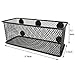 EASEPRES Magnetic Pencil Holder Set of 3 - Black Wire Mesh Storage Baskets Organizer with Strong Magnets - Perfect for Whiteboard, Refrigerator and Locker Accessories