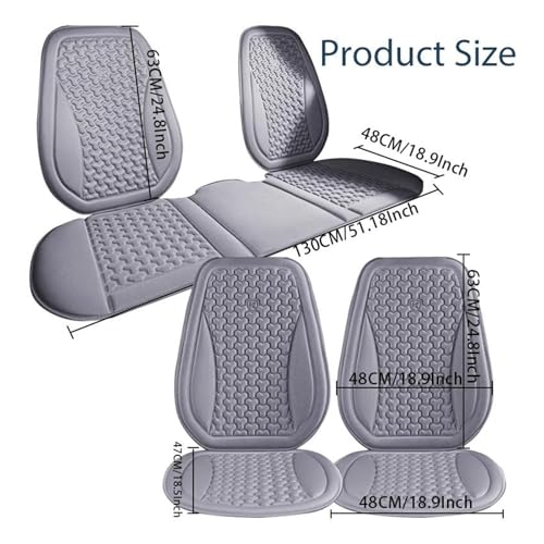 Housses de siège auto universelles 3D noires pour voiture - 6