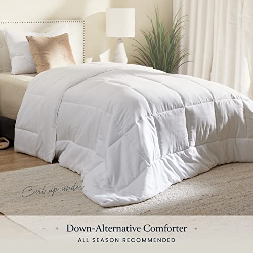 Belador BL-B White Comforter Duvet Insert Twin Size Bed Comforter- All-Season Down Alternative Comforters thumb #1